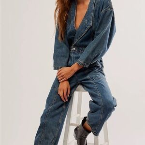 Etica Women's Classic Blue Denim Overalls
